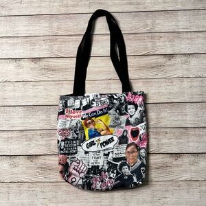 Feminism Collage Tote Bag with RBG
